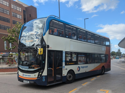 A Stagecoach double-deck bus on route 11